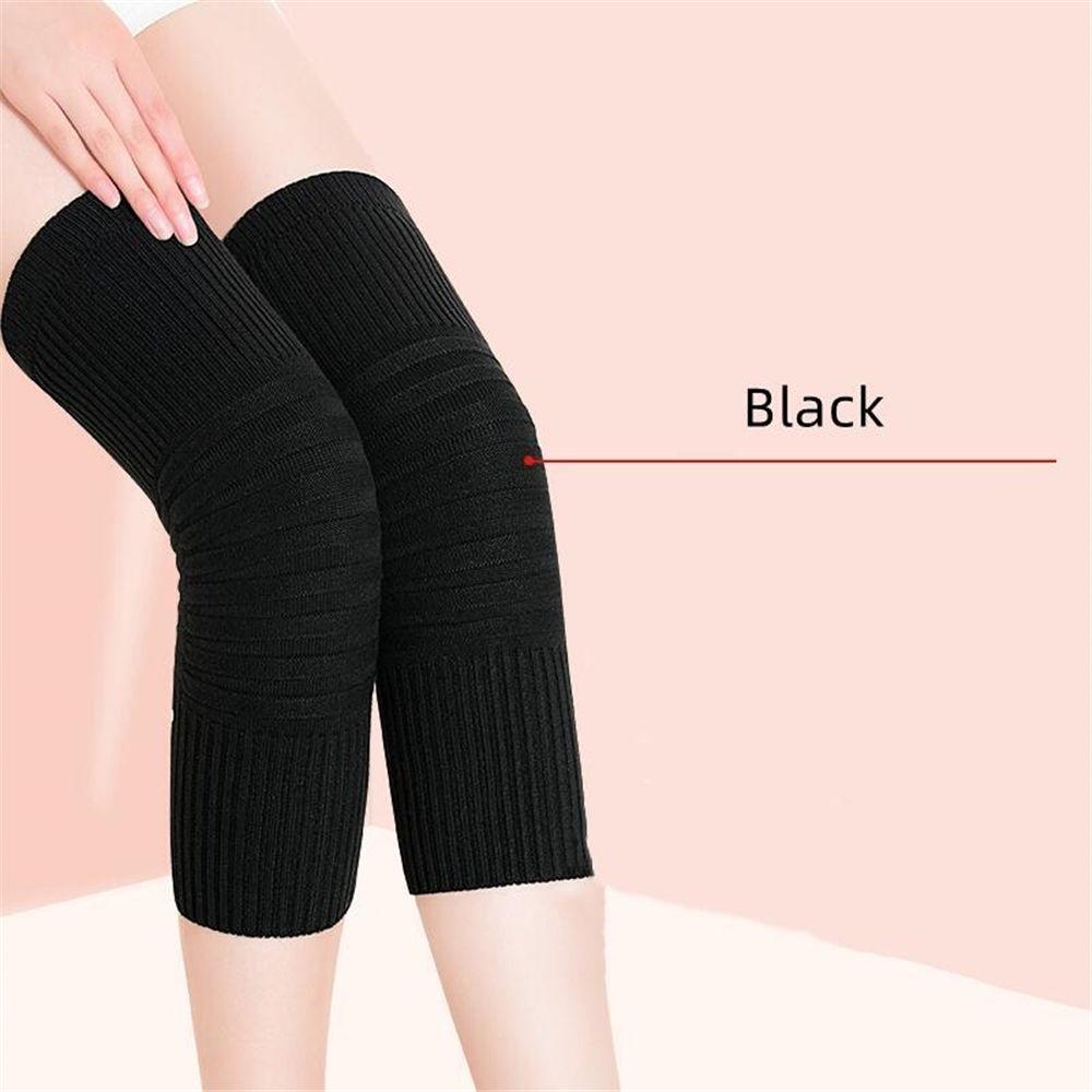 1 Pair Cashmere Knee Pads Men Women Stretchy Knit Knee Warmer Support Brace Wrap Compression Sleeves Kneepads Cold Protective Gear
