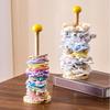 Organizzatore Scrunchies per Capelli in Legno Espositore per Elastici per Capelli Porta Braccialetti per Fasce per Capelli Scaffale Organizer per Accessori per Capelli