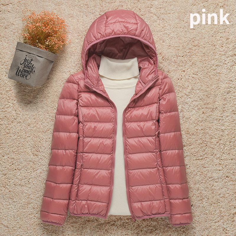 New Women Thin Down Jacket White Duck Down Ultralight Jackets Autumn And Winter Warm Coats Portable Outwear