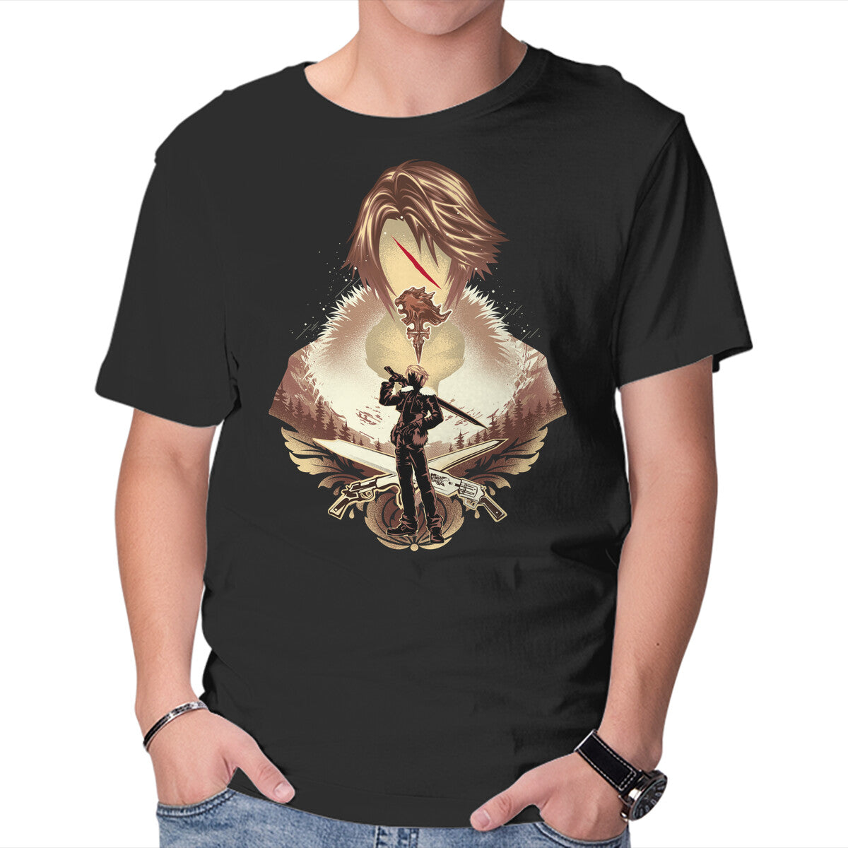 Unisex Crew Neck T-Shirt Balamb Elite Mercenary Graphic Short Sleeve Casual Tee XXXXL