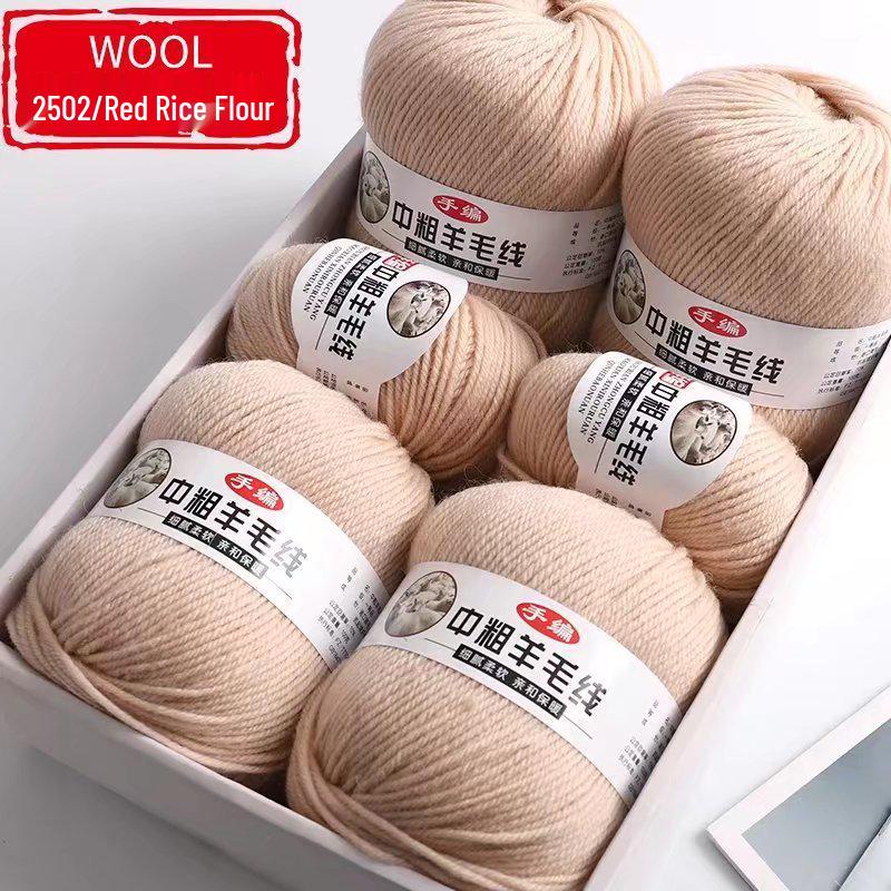 Silk Wool Acrylic Blend Medium Thickness Yarn, 4-Strand, for Hand Knitting Sweaters and Jackets