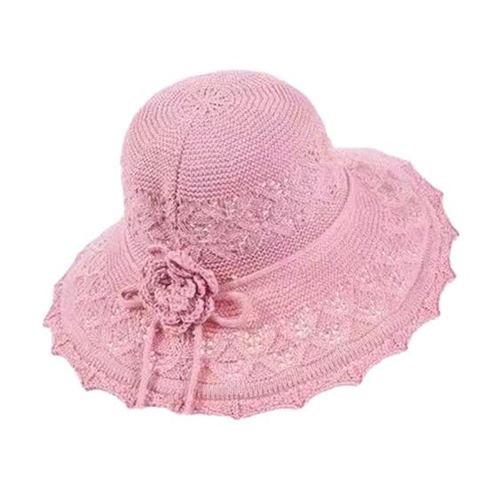 Summer Straw Beach Hat for Women UPF 50 Floppy Wide Brim Sun Protection Hat Foldable Travel Bucket Hat