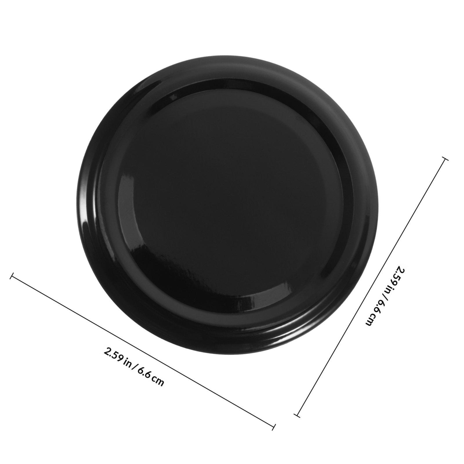 

50Pcs Tinplate Airtight Jar Lids Metal Covers Reusable Sealing Caps for Jam Pickles Storage Wide Mouth Canning Jars чёрный