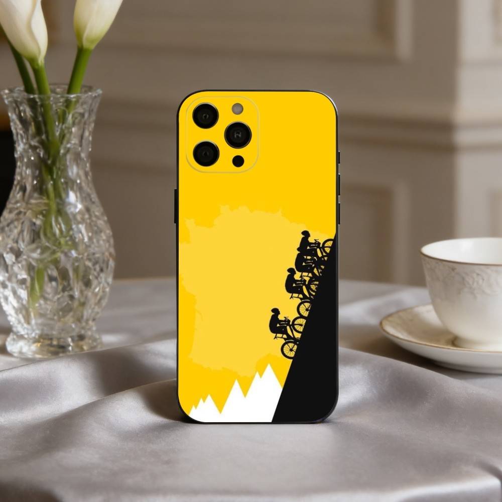 T-Tour De France B-Bike R-Rainbow Phone Case For iPhone 17,16,15,14,13,12,11 Plus,Pro Max,XS,Soft Silicone Black Cover