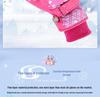 New Windproof Girls' Ski & Cycling Gloves: Warm, Waterproof, Anti-slip, Cute Cartoon Design for Kids & Babies