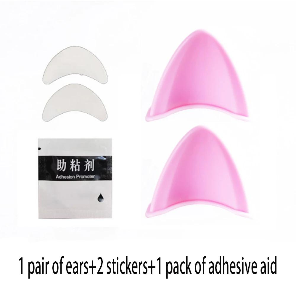 2 Pcs Cute 3D Cat Ear Helmet Decoration Accessories Moto Bicycle Helmet Universal Styling Stickers Motorcycle Accessories