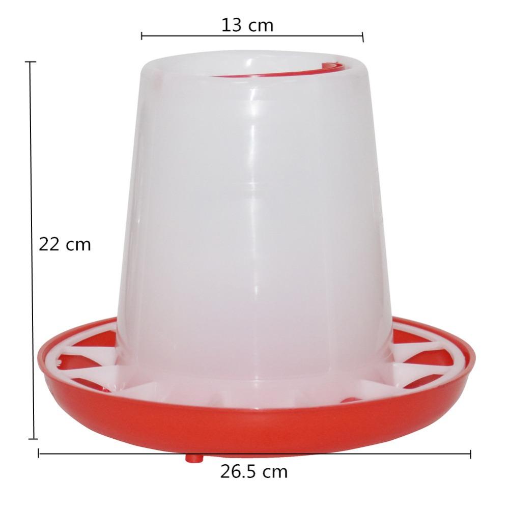 1 Pc 3 kg Poultry Feeding Bucket, Automatic Drink Kettle Chicken Drinking Fountain Chicken Coop Feeding Devices Feeder