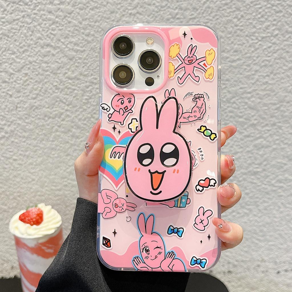 Single Layer Funny Rabbit for IPhone16promax for Apple 15 Mobile Phone Case for IPhone14 Female Model 13pro