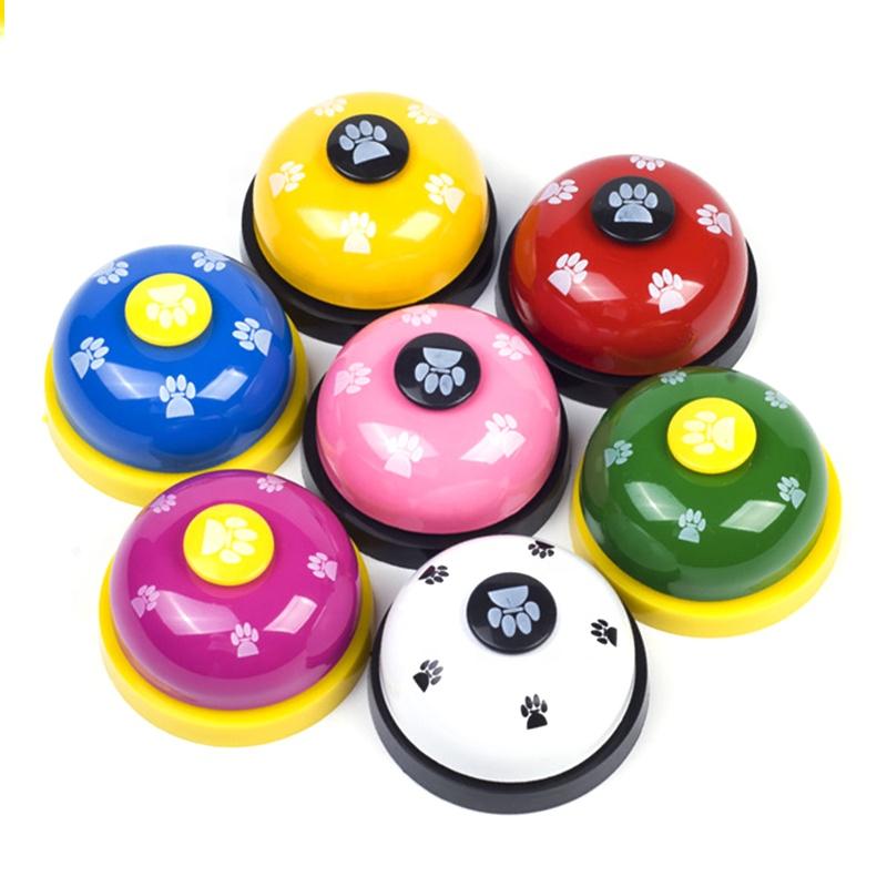8 Colorful Bone Printing Dog Training Bell Equipment Small Plastic Agility Equipment Waterproof Sounder Press for Cats Custom