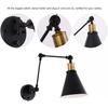 E27 60W 110-220V Loft Industrial Wall Lamps Retro Bed Bedside Light Black Adjustable Vintage LED Wall Light