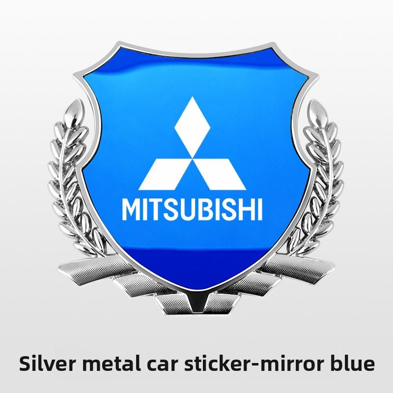 

Car Metal Wheat Badge Sticker Body Side Window Shield Decals For Mitsubishi Outlander Lancer ASX Eclipse L200 Pajero Delica EVO