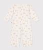 Printed romper A0AUP 3 months 60cm [Petit Bateau] 2-way Off-white/Gray