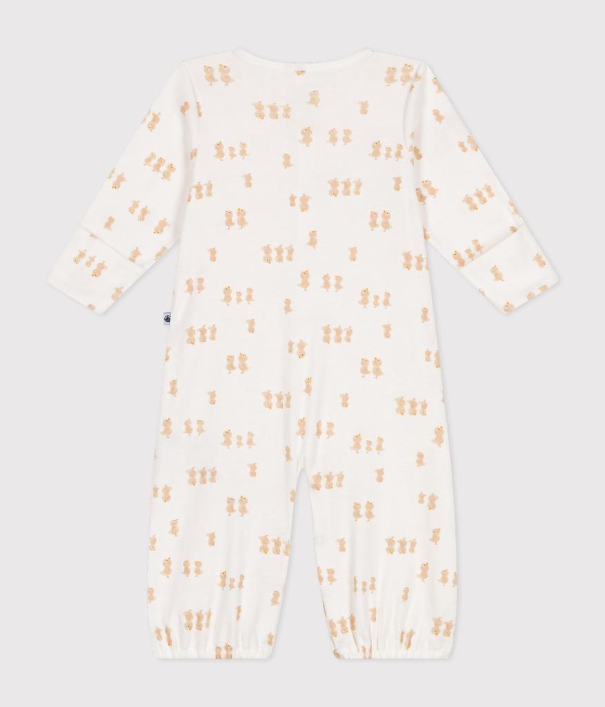 Printed romper A0AUP 3 months 60cm [Petit Bateau] 2-way Off-white/Gray