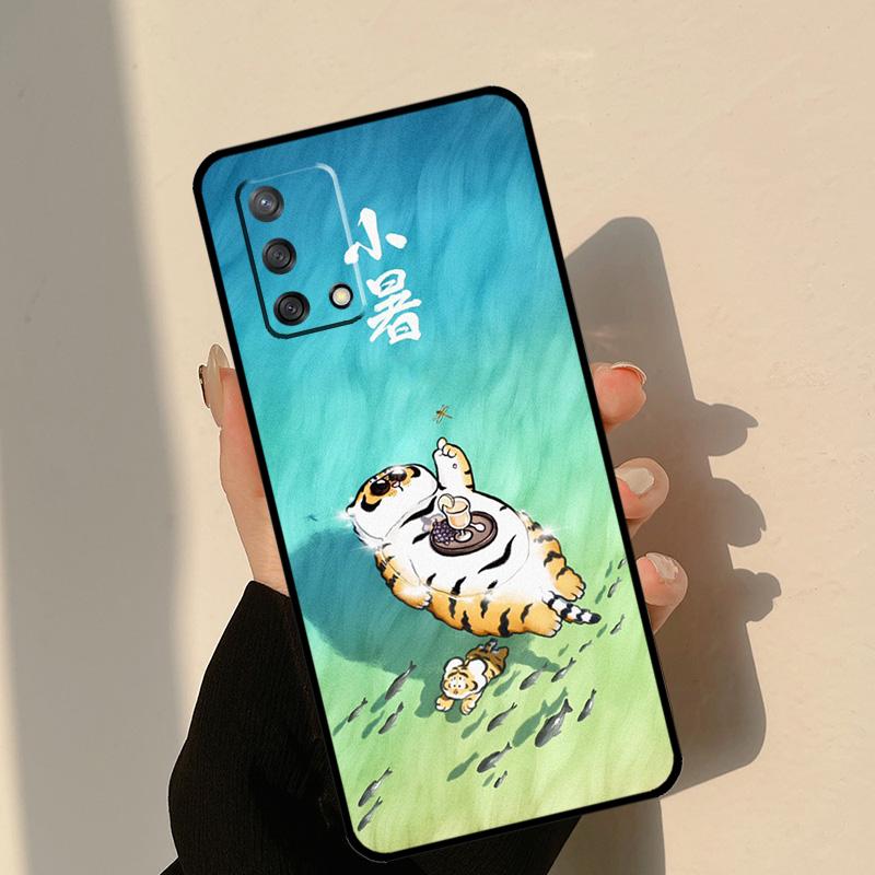 

Cartoon Fat Tiger Case For Oppo A5 Pro A6 A16 A76 A96 A17 A57 A40 A60 A80 A98 A58 A78 A18 A38 A54 A74 A94 A15 OPPO A96 4G