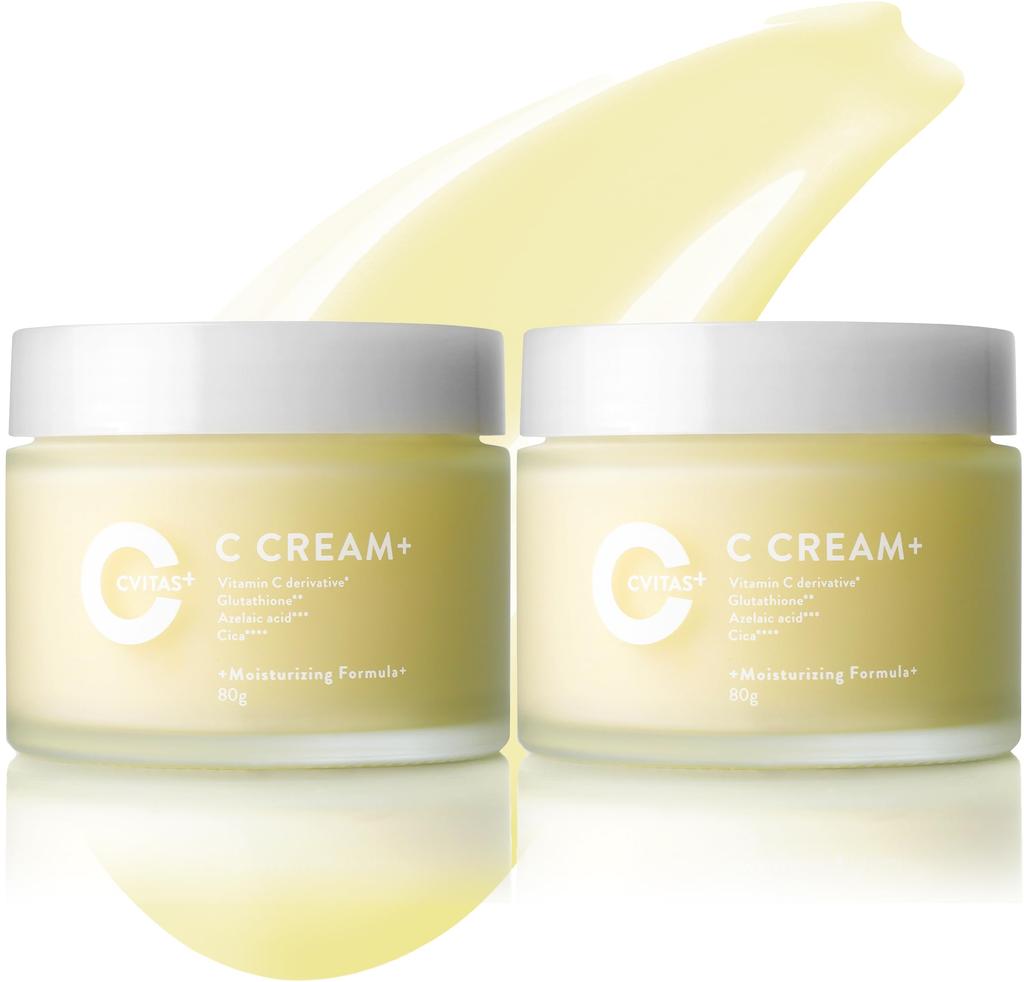 CVITAS Plus Highly Moisturizing Cream of Vitamin Azelaic and Retinol C Cream 80g Pore Care Citrus Scent CVITAS (Set 2) C, Acid, (Approx. 2-Month