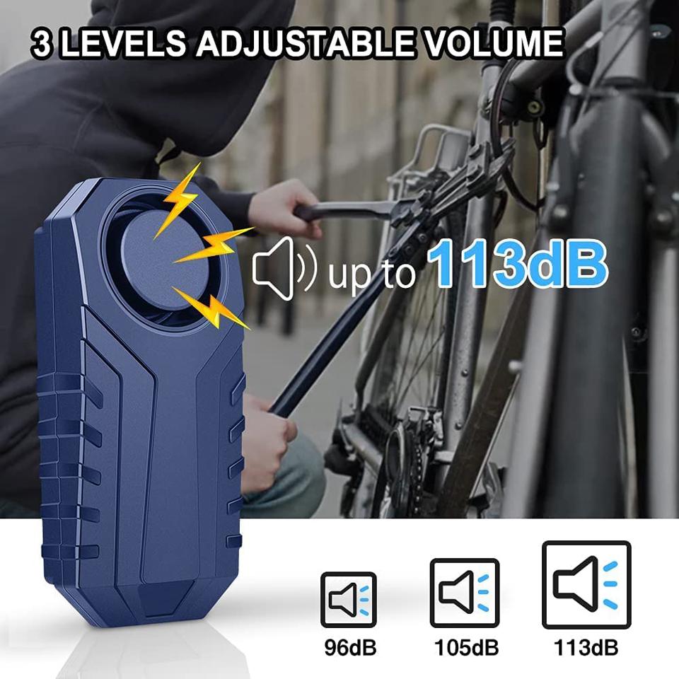 Wireless Bicycle Alarm Remote Control Waterproof Electric Motorcycle Scooter Bike Vibration Security Protection Anti Lost Alarms