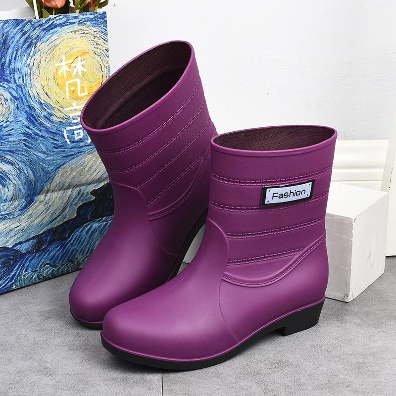 Stylish Short Tube Rain Boots For Women Lightweight Outdoor Water Shoes