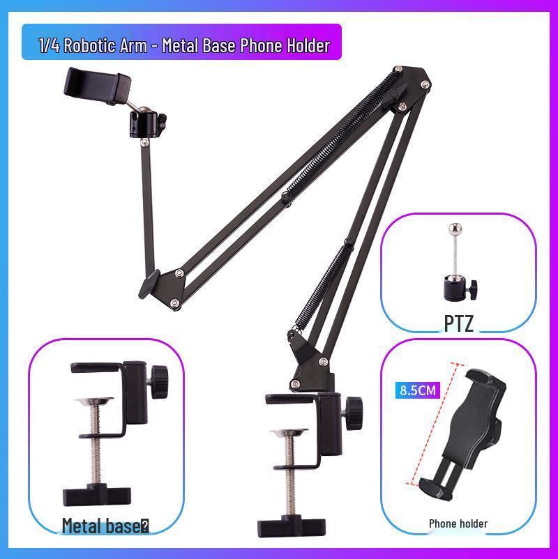 Verstellbarer Metall-Tischhalter für Telefon & Tablet zum Streamen & Binge-Watching