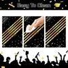 Childom 3 Pack Graduation Tablecloth,Graduation Decorations Class of 2026 Graduation Party Decorations,54"x108" Black and Gold Plastic Table Cloth Dis
