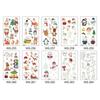 10pcs/set New Christmas Luminous Tattoo Stickers Children Luminous Toy Snowman Penguin Face Simulation Cartoon Stickers