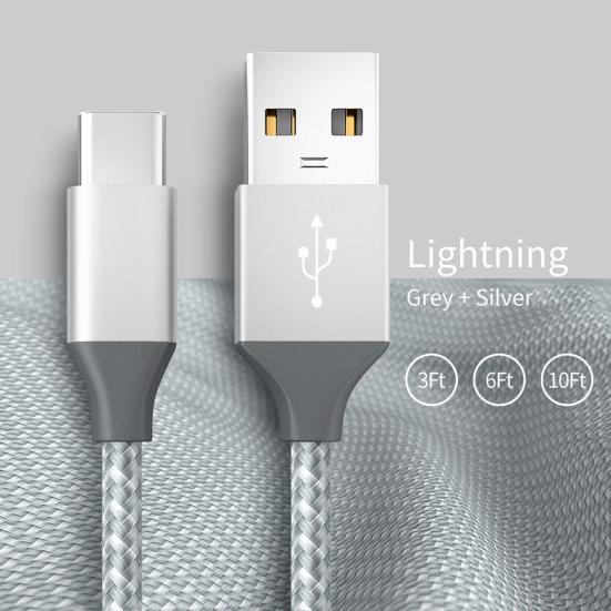 Cellphone Charging Cord High Durability Anti-winding Stable Output Extra-Long Overcharging Protection Fast Charging