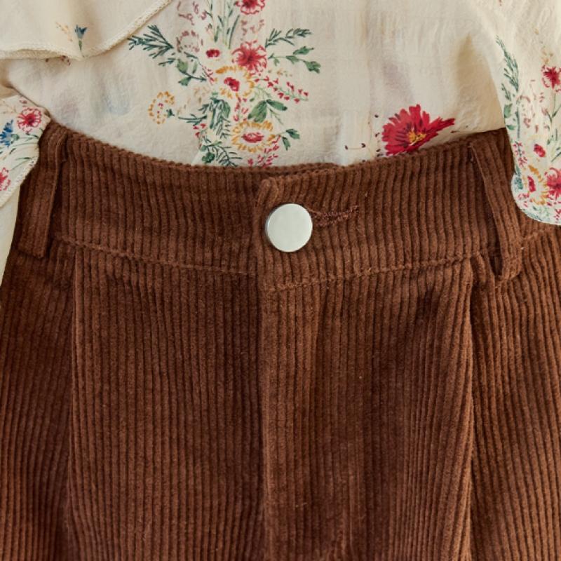 MAXZA Corduroy Two Pleat Half Pants