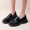 Shoes for Women Slip On Ladies Pumps Spring Autumn Round Toe Solid Profession Casual Chunky Heels Comfortable Loafers