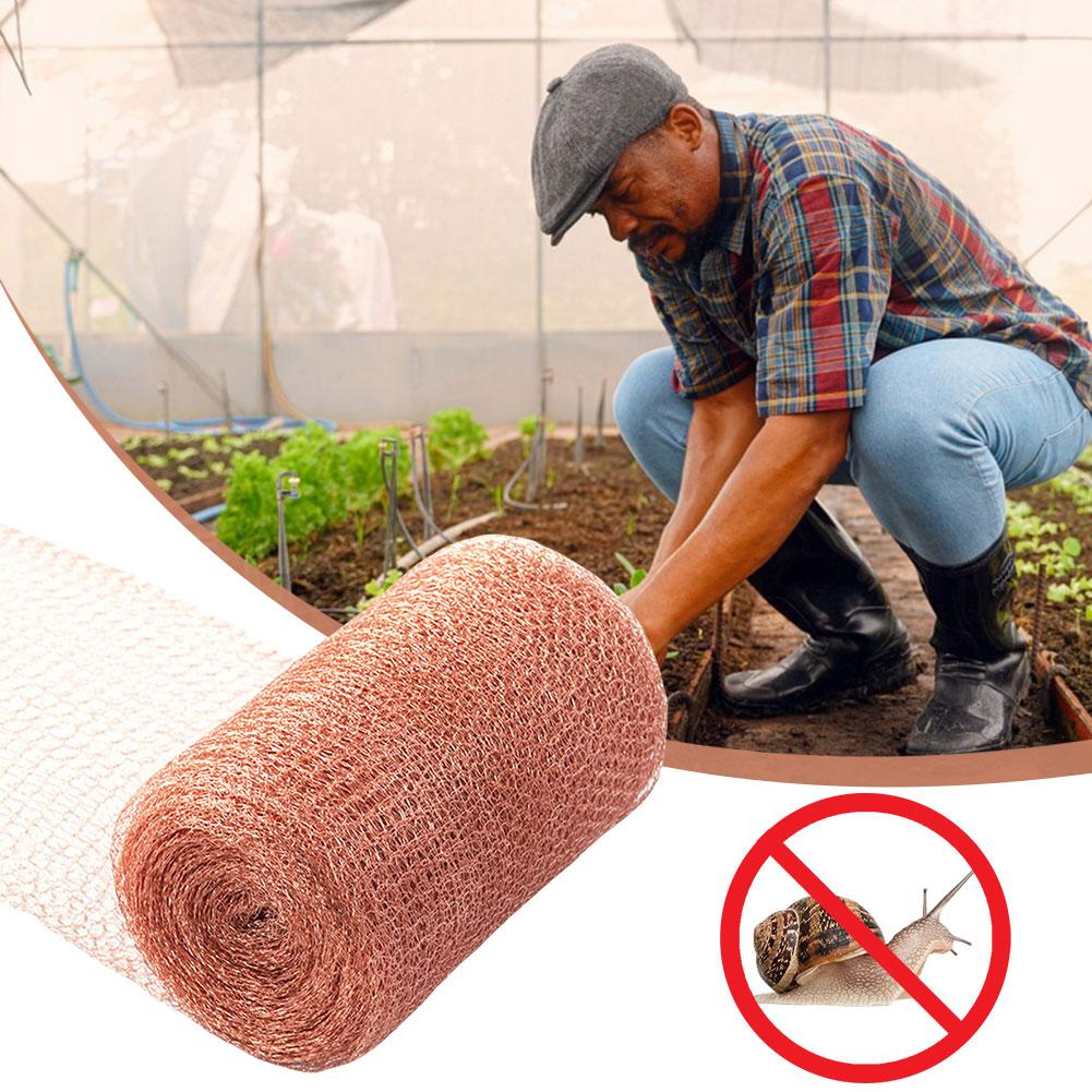 10m Anti-Snail Copper Wire Net Rust Proof Signal Shielding Net Reusable Rodent Copper Wire Net for Pests Rats Beetles Snails