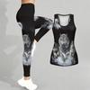 Unity of Animals Pattern Print Yoga Outfit for Women Fashion Workout Leggings Fitness Sports Casual Yoga Set Sports Suit