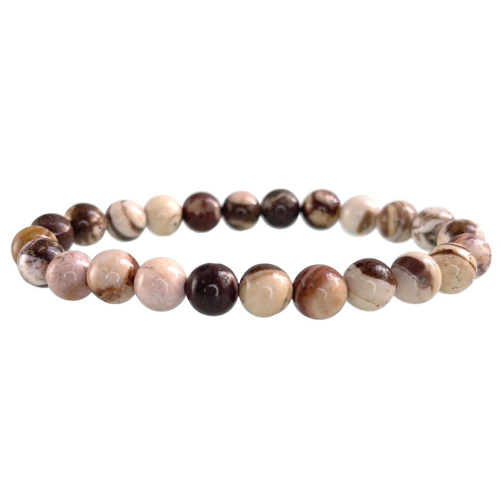 Natural Stone Beaded Bracelet 6-10mm Stretch Yoga Jewelry - Tiger Eye Turquoise Agate Jasper Healing Bangles for Women Men