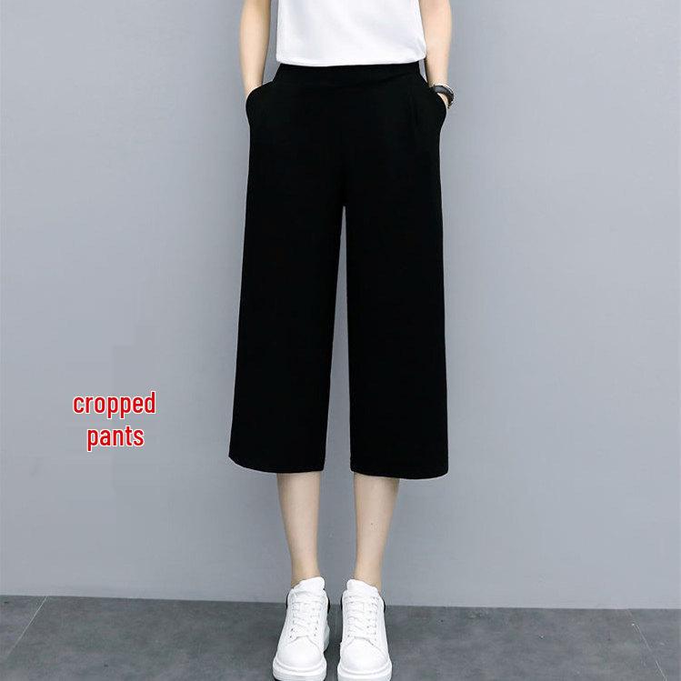 

Women s Summer 2023 High-Waist Wide-Leg Pants - Korean Style Casual Slim Fit S 80-95 lbs