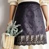 White Lace Embroidered Half Waist Apron Waterproof Cottagecore Kitchen Cooking Apron