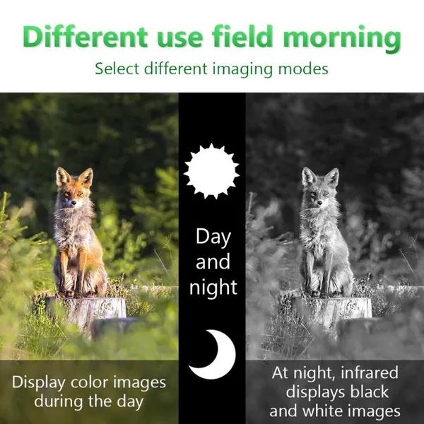 1080P HD Monocular Night Vision Device Infrared 5x Digital Zoom Hunting Telescope Outdoor Day Night Dual Use Full Dark 300m Can Take Photos and Videos