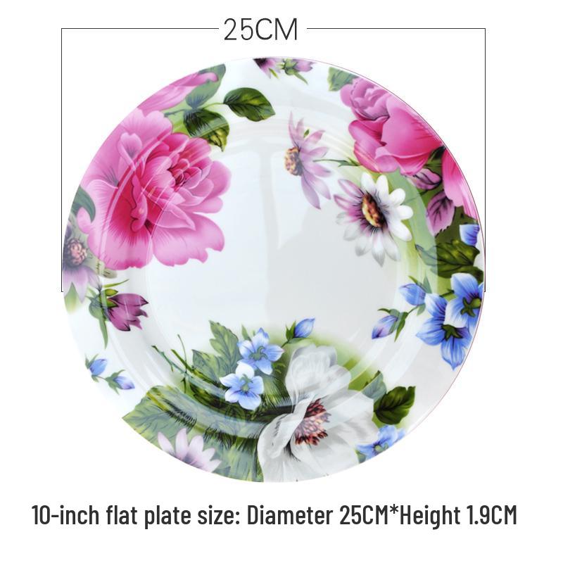 Imperial Concubine 10-inch Porcelain Soup and Serving Plate