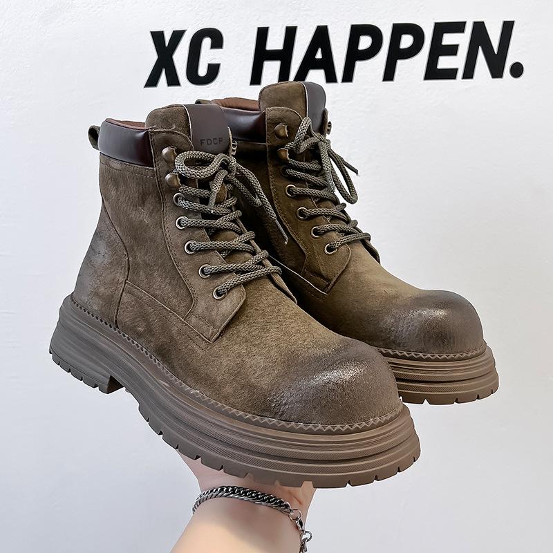 Martin boots men's versatile retro short boots thick-soled casual high-top men's tooling desert boots 2501-A