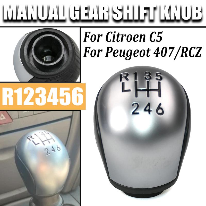 For Citroen C5 2001-2008 Peugeot 407 RCZ Auto Accessories Brand New Manual 5 6 Speed Gear Stick Shift Knob Car Shifter Lever