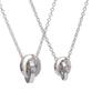 Lionheart "SAND" Double Ring Pair Necklace / Silver 925