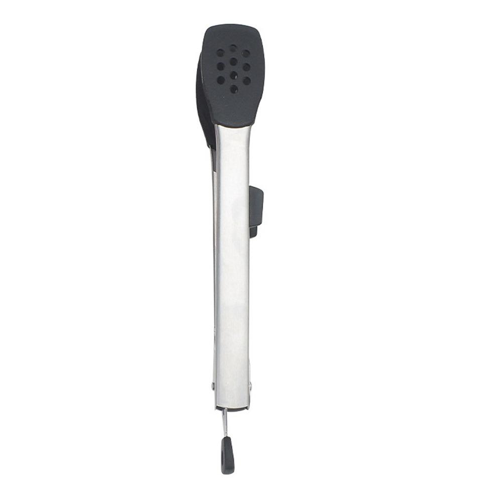 Silicone Head BBQ Grilling Tongs Anti-Scalding Cake Bread Tong Non-Stick Steak Tongs  Kitchen Use