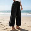 Women's Casual Wide Leg Drawstring Jeans with Pockets for Everyday Wear