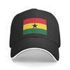 Ghana Flag Baseball Cap Polyester Adjustable Dad Hat Casual Sun Protection Unisex