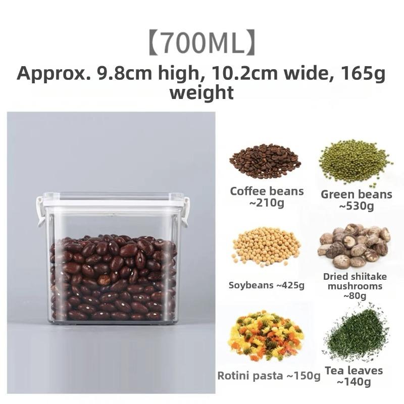Capacity Plastic Sealed Cans Kitchen Storage Box Transparent Food Canister Keep Fresh New Clear Container