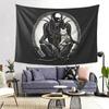 Xenomorph And A Cat Tapestry Wall Hanging Aesthetic Home Decor Tapestries for Living Room Bedroom