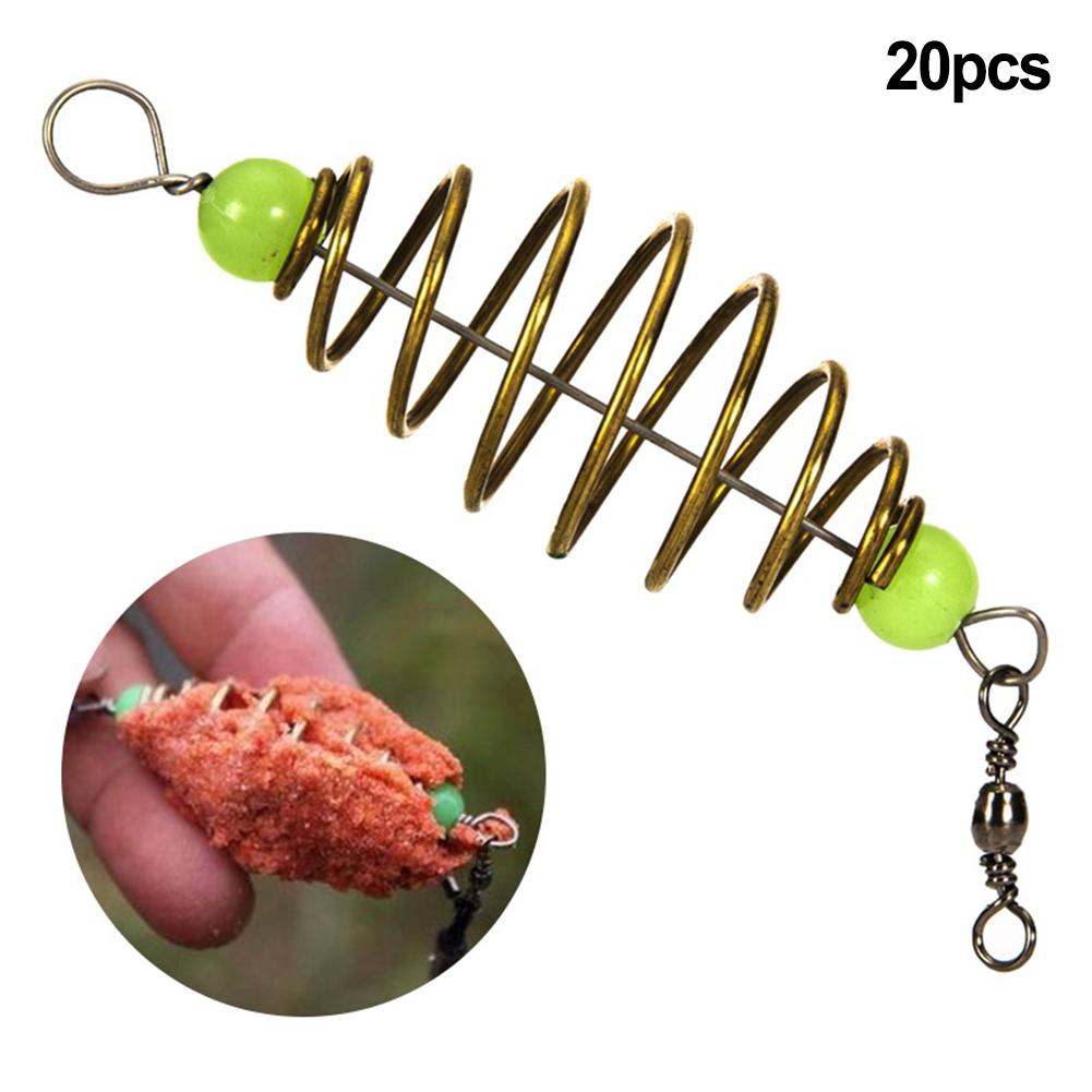 Angelköder Angelkäfig Köderhalter Messing Olive Feder Nestmacher