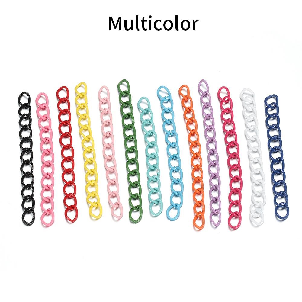 30pcs 4.5cm Colourful Necklace Extension Chain Bulk Bracelet Extended Chains Tail Extender For DIY Jewelry Making Supplies