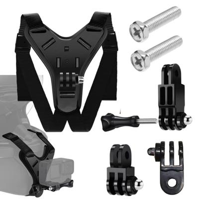 Actionkamera hakefeste for DJI Osmo motorsykkelhjelm kompatibel med motorsykkel stabil feste for POV Aucuda og GoPro, Action, Insta360,
