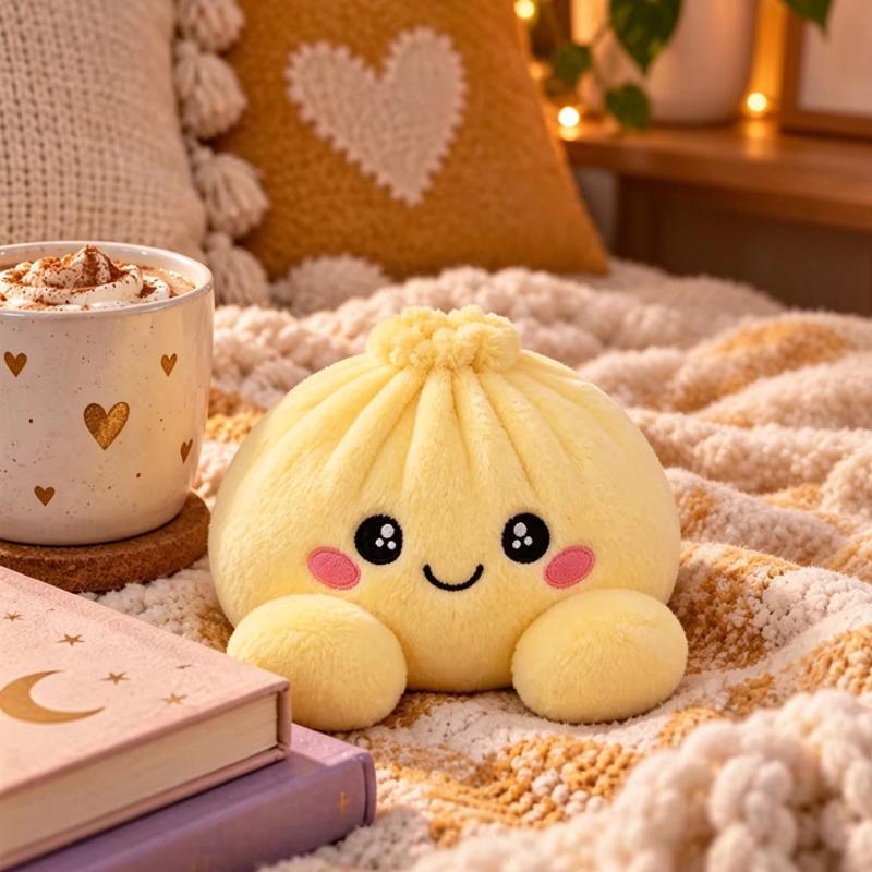 Rainbow Plush Dumpling Squeeze Toy Soft Stress Reliever Fidget Doll 1Pcs for Kids Travel Play Christmas Stocking Stuffer