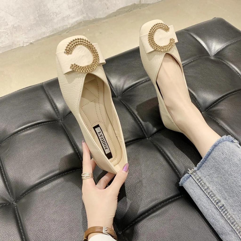 Woman Flats Kawaii Comfortable Cute With Bow Shoes For Women Hot Trendy And Low Price Vacation Korean Style Slip On Casual