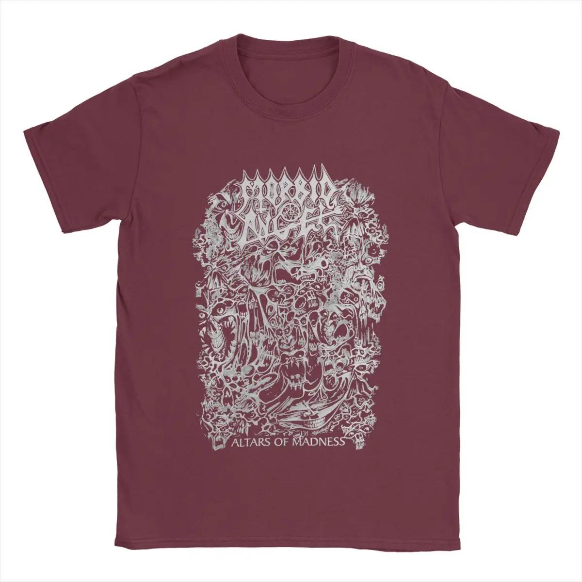 

Модные футболки Morbid Angel Altars Of Madness для мужчин с круглым воротом, 100% хлопок, футболка с коротким рукавом, одежда больших размеров XL бордовый