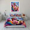 Retro Flamingo Party Decor Set Multiple sizes kid's and adults' bedroom Exquisite 3PC bedding set, gift