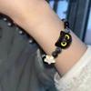 Trendy Lucky Cat Bracelet Natural Stone Cute Beads Bangle Adjustable Hand Chain